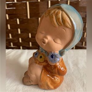 Vintage Japan UCTCI Girl with Flowers Figurine